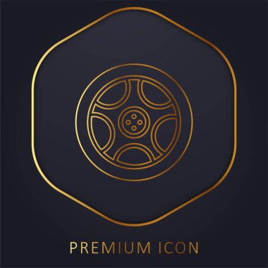 Alloy Wheel altın çizgi prim logosu veya simgesi