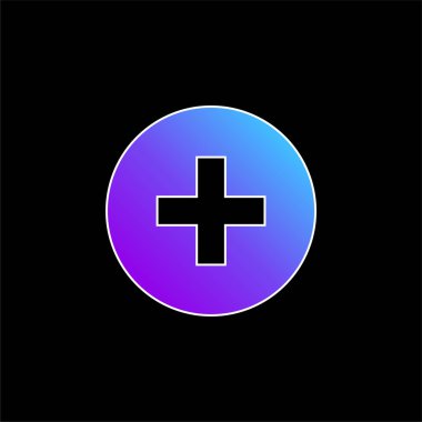 Düğme mavisi eğimli vektör simgesi ekle