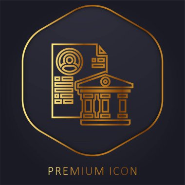 Banka altın hat premium logosu veya simgesi
