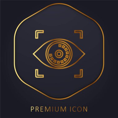 Biyometrik Tanınma Altın Hat prim logosu veya simgesi