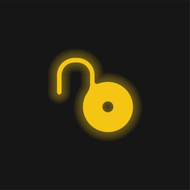 Bolt Sarı parlak neon simgesi açıldı