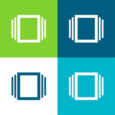 Albümler Düz 4 renk asgari simge kümesi