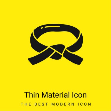 Black Belt minimal bright yellow material icon clipart