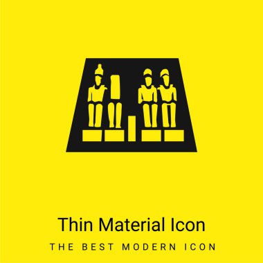 Abu Simbel minimal bright yellow material icon clipart