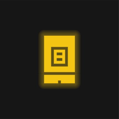 Uygulama sarı parlak neon simgesi