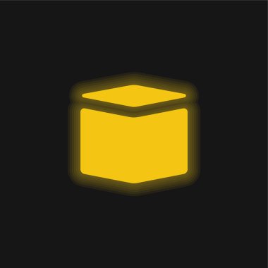 Kutu sarısı parlak neon simgesi