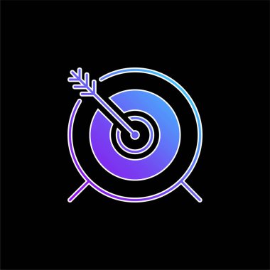 Okçuluk mavi gradyan vektör simgesi