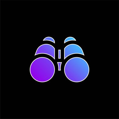 Dürbünler mavi eğimli vektör simgesi