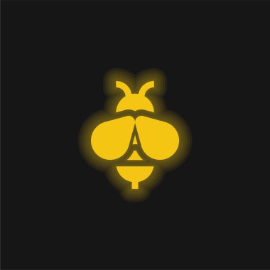 Arı sarısı parlak neon simgesi