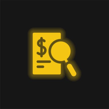 Parlayan sarı neon simgesini denetle