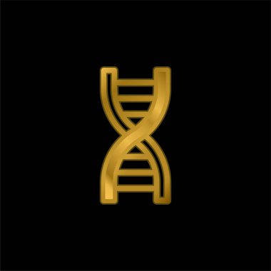 Biyolojik altın kaplama metalik simge veya logo vektörü