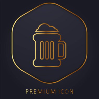Bira altın çizgisi prim logosu veya simgesi