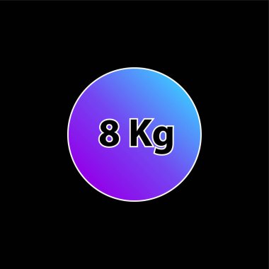Spor mavi gradyan vektör simgesi için 8 kg Ağırlık