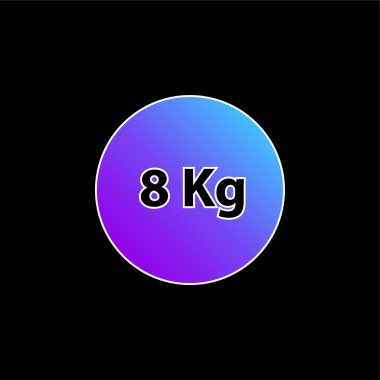 8 Kg Weight For Sports blue gradient vector icon clipart