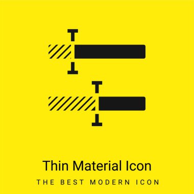 Çubuk Çizelgesi en az sarı malzeme simgesi