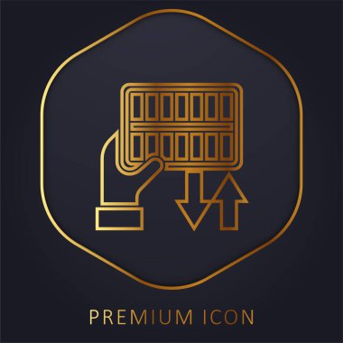 Air Filter golden line premium logo or icon clipart