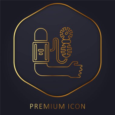 Altın çizgi prim logosu veya simgesi