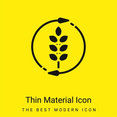 Agronomy minimal bright yellow material icon clipart