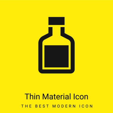 Şişe minimumda parlak sarı madde simgesi