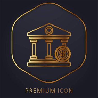 Banka altın hat premium logosu veya simgesi