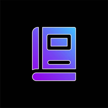 Kitap mavi gradyan vektör simgesi