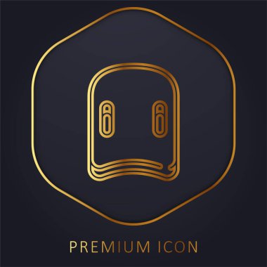 Sucul altın çizgisi prim logosu veya simgesi