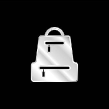 Çanta gümüş kaplama metalik simge