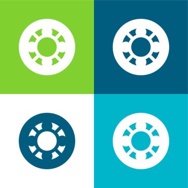 Top Taşıyıcı Düz Düz 4 renk minimal simge kümesi