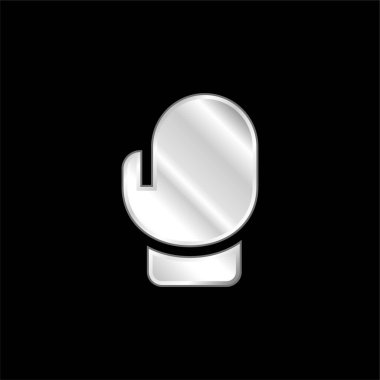 Boks gümüş kaplama metalik simge