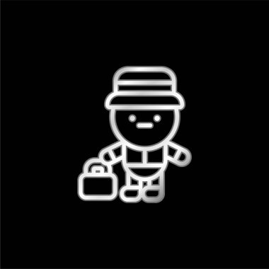 Bell Boy gümüş kaplama metalik simge