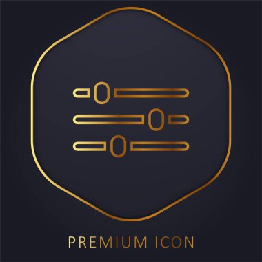 Ayarlama altın çizgi premium logosu veya simgesi