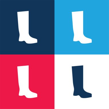 Önyükleme mavisi ve kırmızı dört renk en küçük simge kümesi