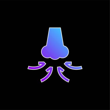 Mavi gradyan vektör simgesini nefes al