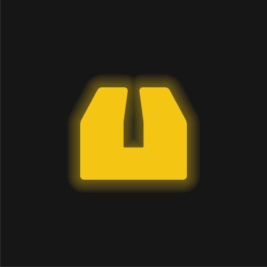 Kutu sarısı parlak neon simgesi