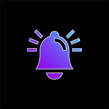 Alarm mavi gradyan vektör simgesi