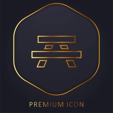 Altın çizgi prim logosu veya simgesi