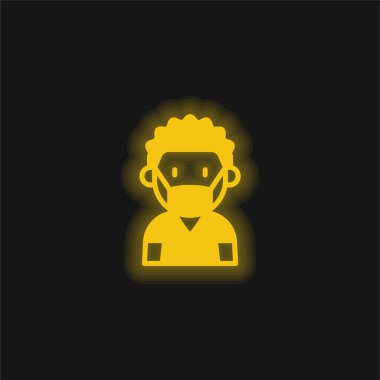 Sarı parlak neon simgesi