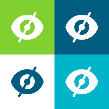 Kör Düz 4 renk en küçük simge kümesi