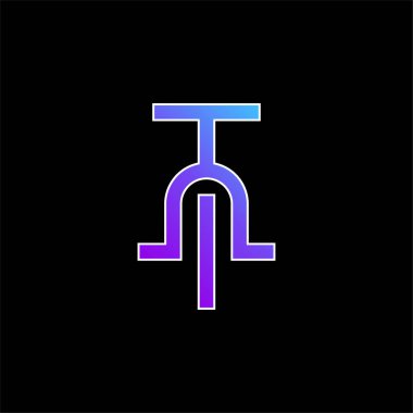 Bisiklet mavi gradyan vektör simgesi