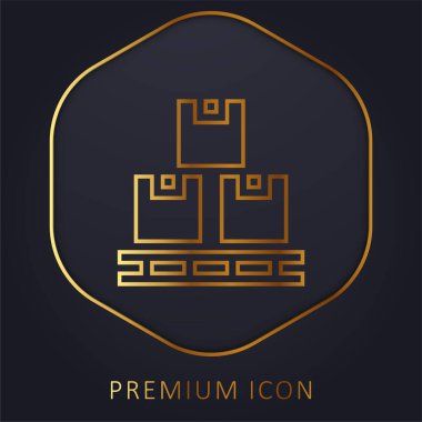 Altın çizgi prim logosu veya simgesi