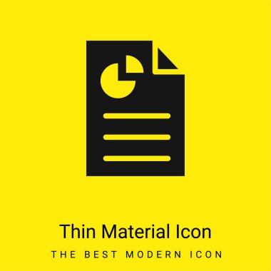 Analytics minimal bright yellow material icon clipart