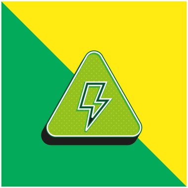 Bolt Yeşil ve sarı modern 3d vektör simgesi logosu