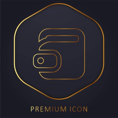 Büyük Meşale altın çizgisi logosu veya simgesi