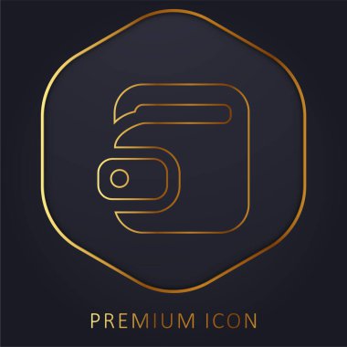 Big Torch golden line premium logo or icon clipart
