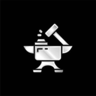 Demirci gümüş kaplama metalik ikon