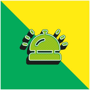 Bell Green ve sarı modern 3D vektör simgesi logosu