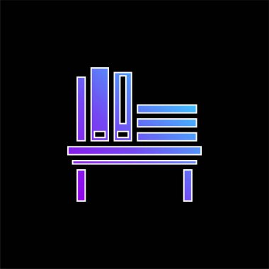 Kitaplık mavi gradyan vektör simgesi