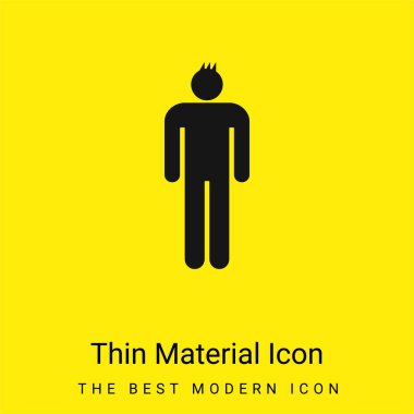 Boy minimal bright yellow material icon clipart