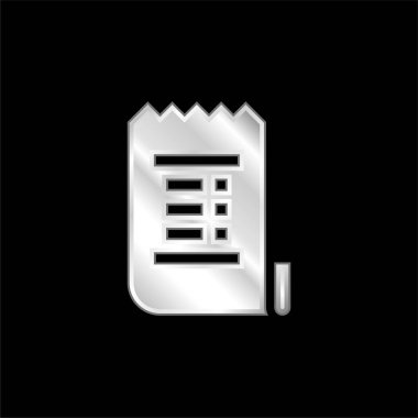 Gümüş kaplama metalik simge