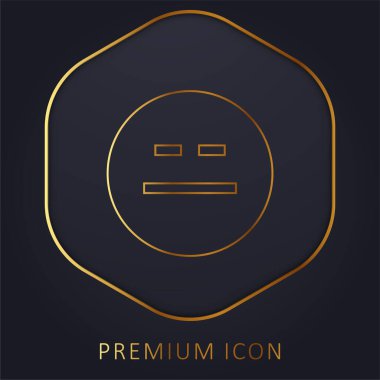 Sıkıcı altın çizgi prim logosu veya simgesi